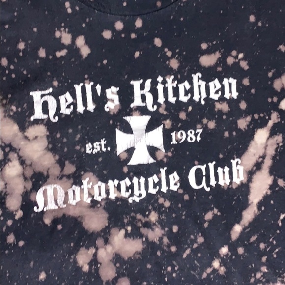 Aeropostale Bleach Distress Hell’s Kitchen short sleeve T-shirt black - Picture 5 of 7